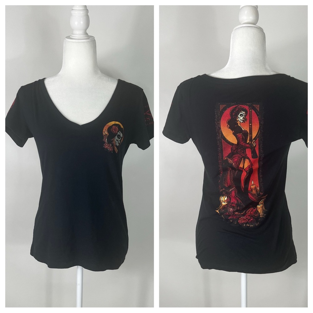 Grunt Style Day of the Dead Saloon Girl T-shirt